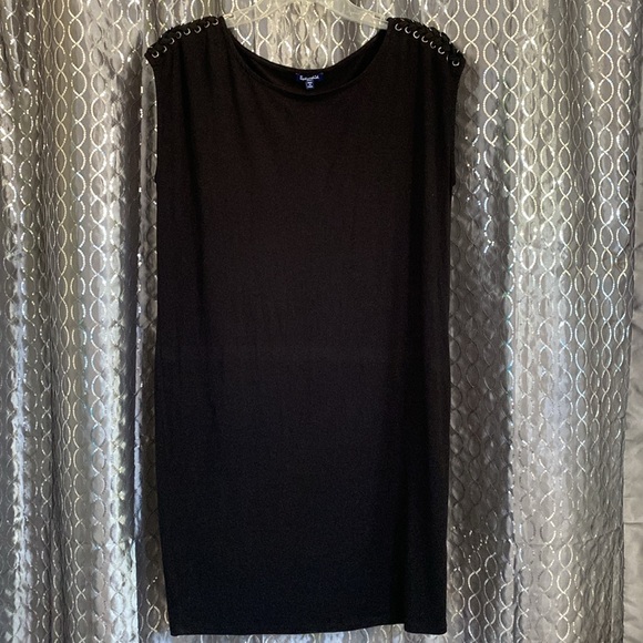 Splendid Black Braided Shoulder Sleeveless Dress with Stretch Size S - Picture 4 of 12